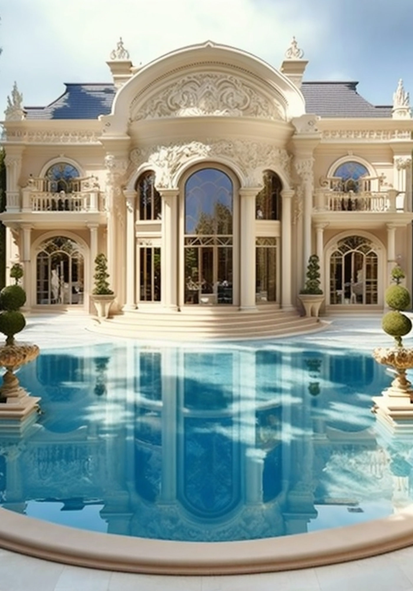 French Mansion swimming pool